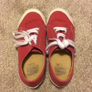 Size 36 canvas lace-up Dansko clogs